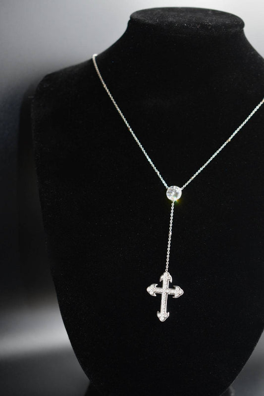 Cross Lariat Necklace